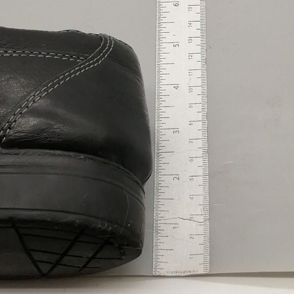 Sandro Mens Loafer Black Leather Slip On Square Toe Side Elastic Gussets 11.5 - Picture 8 of 11